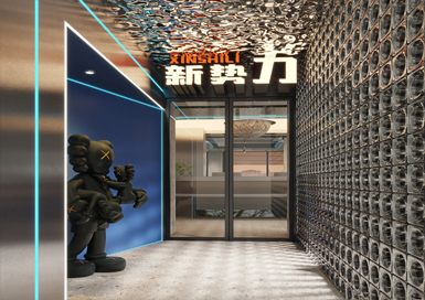 青年潮流網咖裝修設計案例效果圖