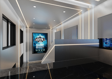 綜合性網咖裝修設計案例效果圖